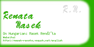 renata masek business card